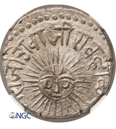 India - Indore, Tukoji Rao III. AR Rupee, VS 1948 / 1891 AD, in the name of Shah Alam II - NGC UNC Details