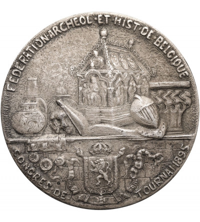 Belgia. Medal z okazji 50-lecia istnienia Towarzystwa Historyczno-Literackiego w Tournai 1895