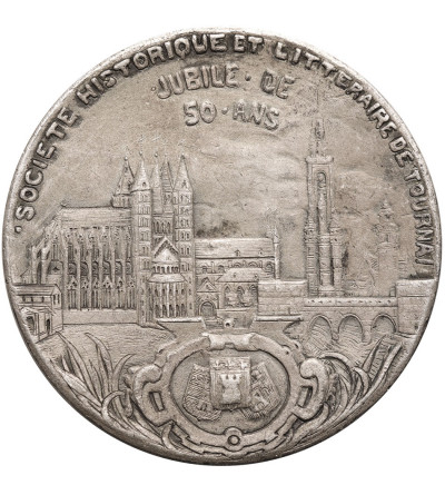 Belgia. Medal z okazji 50-lecia istnienia Towarzystwa Historyczno-Literackiego w Tournai 1895