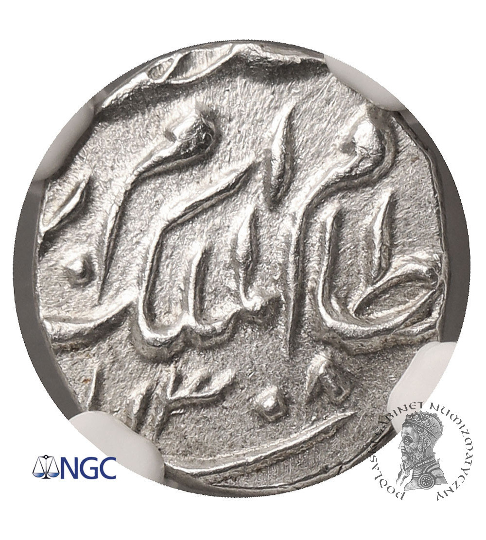 Indie - Hyderabad, Mir Mahbub Ali Khan II. AR 1/8 Rupii, AH 1308 / 1891 AD - NGC UNC Details