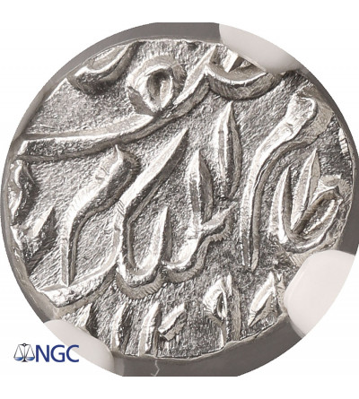 Indie - Hyderabad, Mir Mahbub Ali Khan II. AR 1/8 Rupii, AH 1298 / 1881 AD - NGC UNC Details