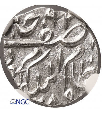 India - Hyderabad, Mir Mahbub Ali Khan II. AR 1/4 Rupee, AH 1289 / 1872 AD - NGC UNC Details