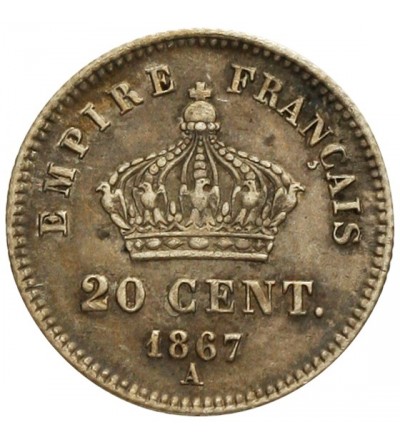Francja 20 centimes 1867 A