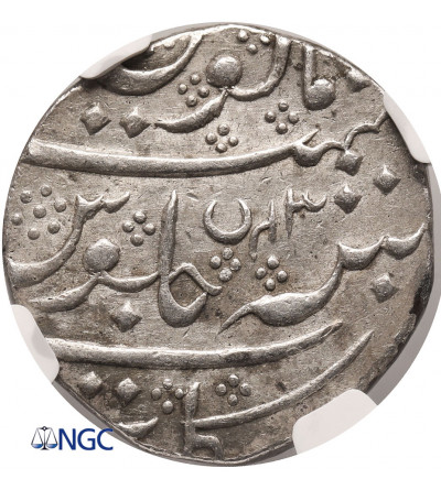 French India. Rupee, AH 1221 / 43 (1806 AD), Arcot, in the name of Shah Alam II - NGC AU 58