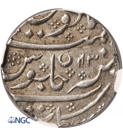 French India. Rupee, AH 1218 / 43 (1803 AD), Arcot, in the name of Shah Alam II - NGC AU 58