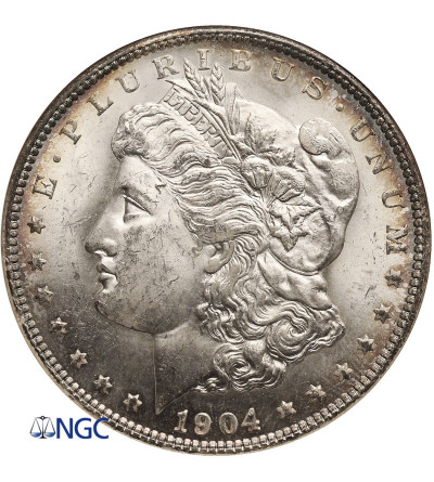 USA. Morgan Dolar 1904 O, Nowy Orlean - NGC MS 64