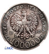 Poland. 100000 Zlotych 1990, Solidarity, var. A - NGC MS 64, patina!!