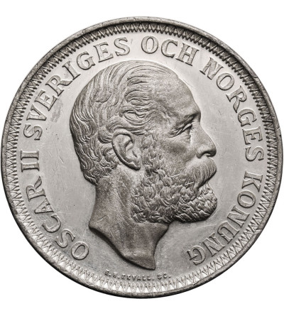 Szwecja, Oskar II 1872-1907. Medal z okazji Wystawy w Malmö 1881, Przemysł i Rzemiosło