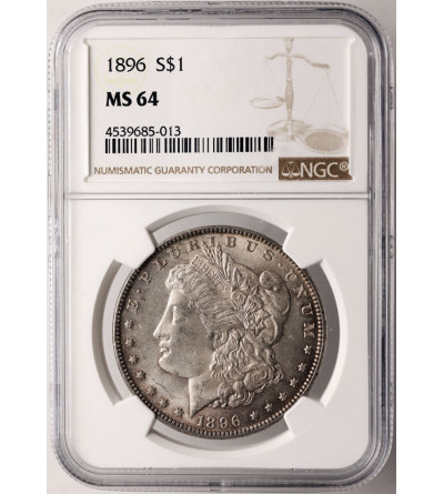 USA. Morgan Dollar 1896, Philadelphia - NGC MS 64, patina!