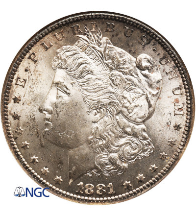 USA. Morgan Dolar 1881 S, San Francisco - NGC MS 64