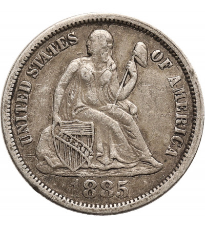 USA. 10 centów (Seated Liberty) 1885, Philadelphia
