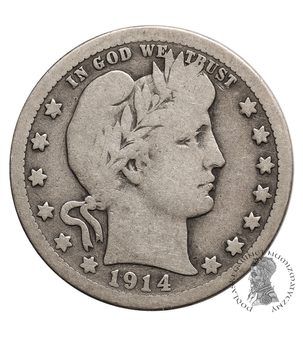 USA. 25 centów (Barber Quarter) 1914, Philadelphia