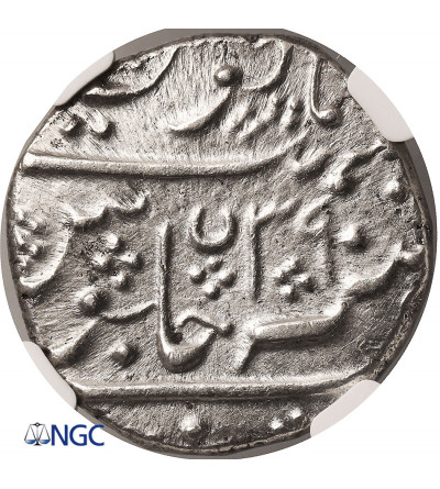 Indie - Mysore (British Protectorate). AR Rupee AH 1214 / RY 39 (1799 AD), i.n.o. Shah Alam II - NGC UNC Details