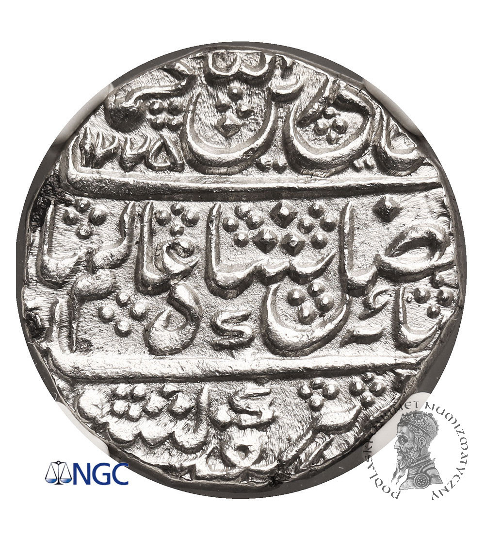 Indie - Mysore (British Protectorate). AR Rupee AH 1225 / RY 74 (1810 AD), i.n.o. Shah Alam II - NGC UNC Details
