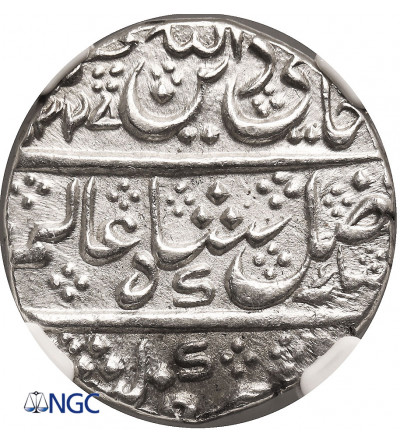 Indie - Mysore (British Protectorate). AR Rupee AH 1227 / RY 95 (1812 AD), i.n.o. Shah Alam II - NGC UNC Details