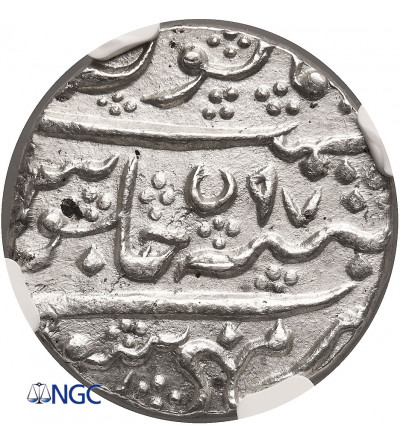 Indie - Mysore (British Protectorate). AR Rupee AH 1227 / RY 97 (1812 AD), i.n.o. Shah Alam II - NGC UNC Details