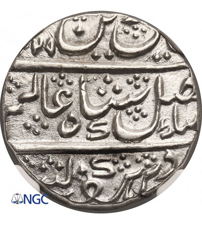 Indie - Mysore (British Protectorate). AR Rupee AH 1229 / RY 96 (1814 AD), i.n.o. Shah Alam II - NGC MS 62