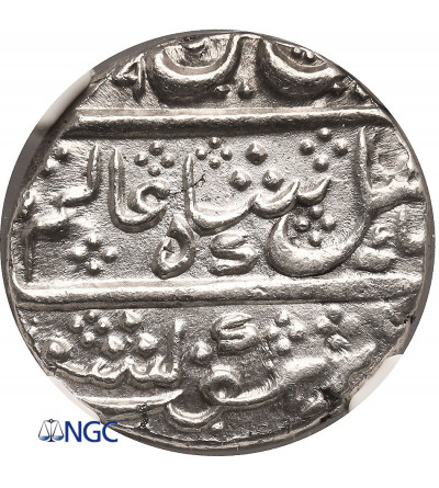 Indie - Mysore (British Protectorate). AR Rupee AH 1229 / RY 96 (1814 AD), i.n.o. Shah Alam II - NGC UNC Details