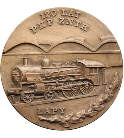 Poland, Łapy (Podlasie). Commemorative medal for 120 years of ZNTK in Łapy, 1990