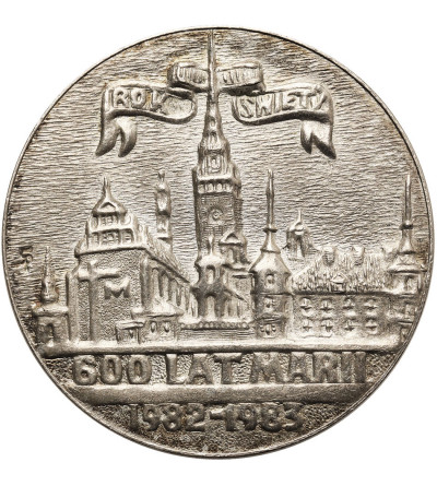 Poland. Silver medal Jan Paul II, 600 years of Jasna Gora, 1982