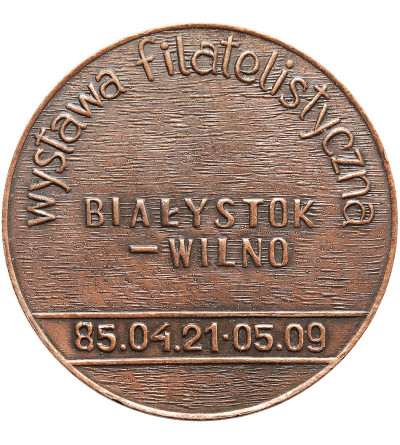 Polska, Białystok. Medal z Wystawy Filatelistycznej Białystok-Wilno, 1985