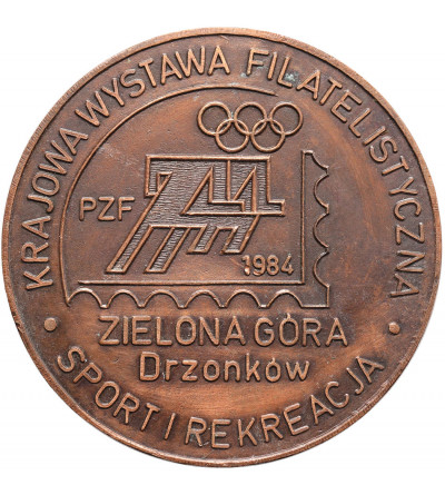 Polska, Zielona Góra, Drzonków. Medal z Krajowej Wystawy Filatelistycznej, 1984