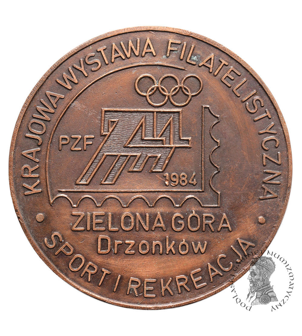Polska, Zielona Góra, Drzonków. Medal z Krajowej Wystawy Filatelistycznej, 1984