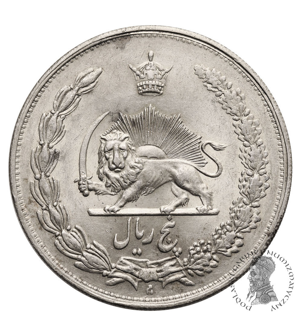 Iran, Reza Shah 1925-1941 AD. 5 Rials SH 1311/0 / 1932 AD
