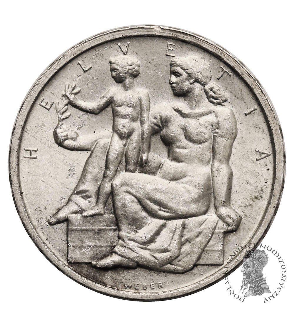 Switzerland. 5 Francs 1948 B, Swiss Constitution Centennial