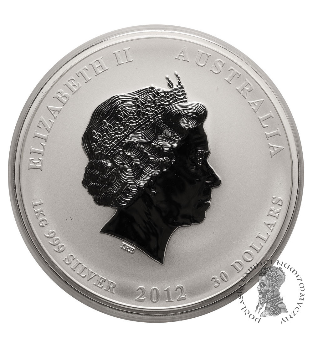 Australia. 30 Dollars 2012 P, Year of the Dragon - 1 kg pure silver