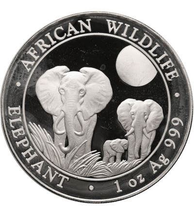 Somalia. 100 Shillings 2014, African Elephants - Proof