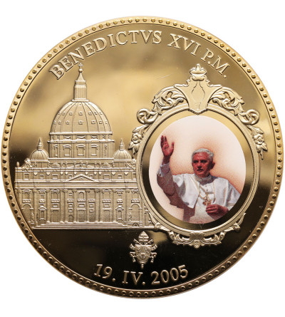 Watykan. Okazały Medal Benedykt XVI, 2005 - Proof