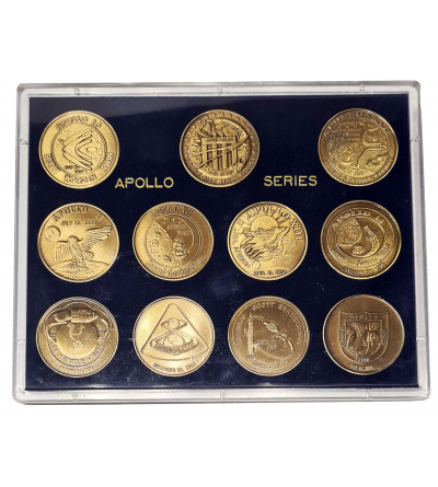 USA. Set of 11 Project Apollo medals, 1972