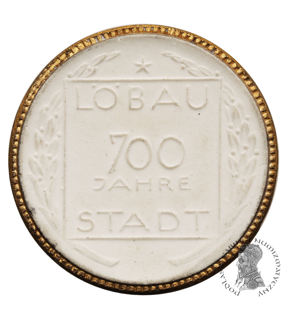 Niemcy. Medal porcelanowy 1921 z okazji 700-lecia miasta Löbau