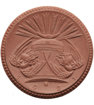 Germany, Meissen. Porcelain medal "Tönendes Erz , Liebe beschert's", 10 Mark 1921