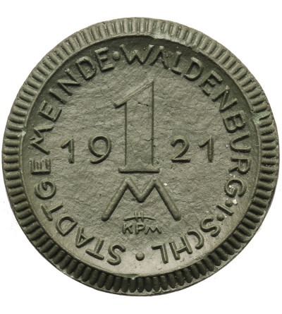Polska, Śląsk, Wałbrzych (Waldenburg). Notgeld 1 marka 1921
