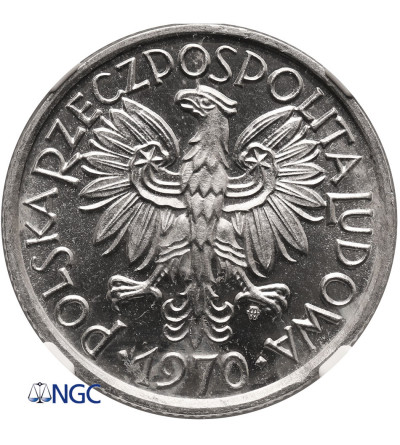 Polska. 2 złote 1970, jagody - NGC MS 65 PL (Proooflike)