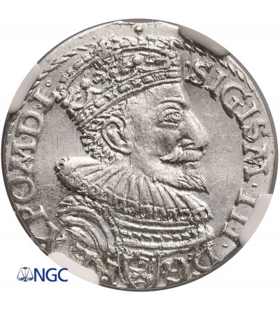 Polska. Zygmunt III Waza 1587-1632. Trojak (3 grosze) 1594, Malbork - NGC UNC Details