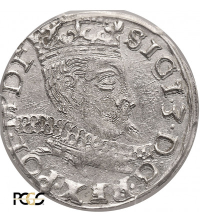 Poland, Zygmunt III Waza. Trojak (3 Grosze) 1597 IF, Wschowa (Fraustadt) - PCGS UNC Details