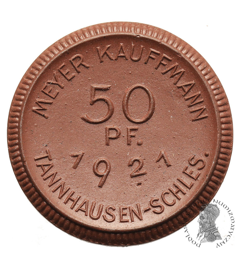 Poland, Silesia, Jedlina Zdrój/ Jedlinka - Tannhausen. Notgeld 50 Pfennig 1921