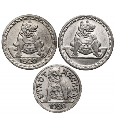 Germany, Rhineland, Aachen. Notgeld 10, 25, 25 Pfennig 1920/1921 - 3 pieces