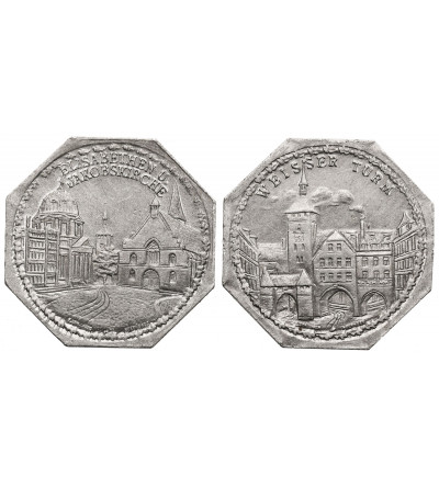 Niemcy, Bawaria, Nürnberg - Fürther. Notgeld 20 fenigów 1920 - 2 sztuki