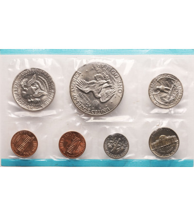 USA. Zestaw menniczy monet 1973, Filadelfia + 1 cent San Francisco - 7 sztuk