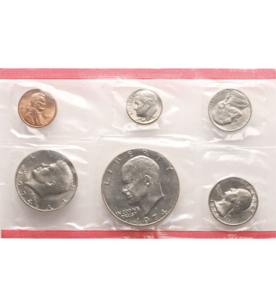 USA. Mint Coin Set 1974 D, Denver - 6 pcs
