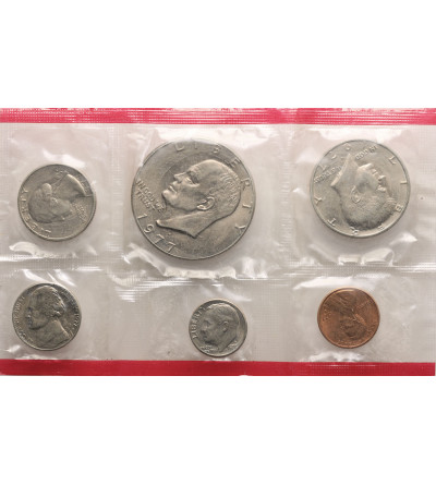 USA. Mint Coin Set 1977 D, Denver - 6 pcs