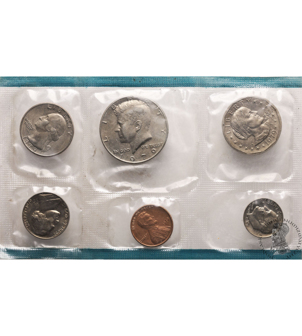 USA. Mint Coin Set 1979, Philadelphia - 6 pcs