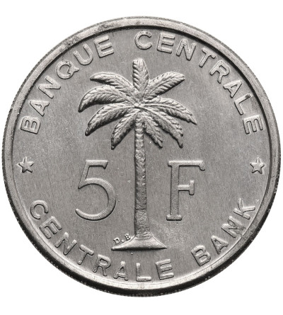 Kongo Belgijskie, (Ruanda-Urundi). 5 Franków 1956, ESSAI (próba),