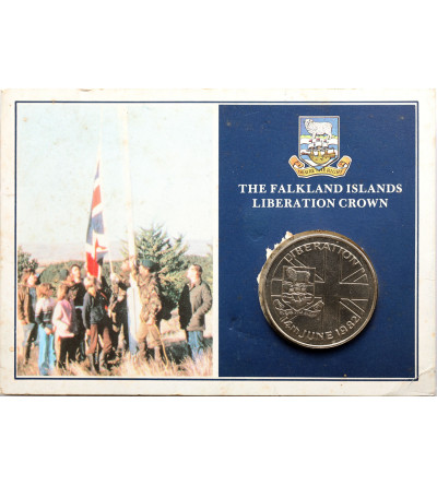 Falklands Islands. 50 Pence (Crown) 1982, Liberation from Argentina Forces
