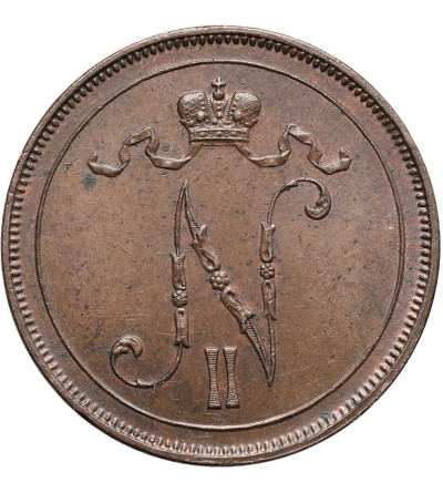Finlandia, (okupacja rosyjska). 10 Pennia 1899, Mikołaj II 1894-1917