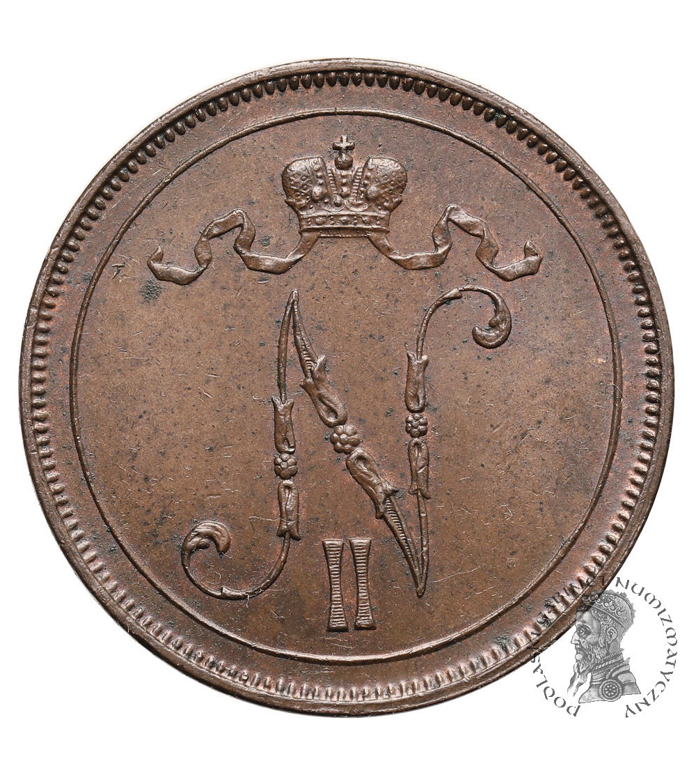 Finlandia, (okupacja rosyjska). 10 Pennia 1899, Mikołaj II 1894-1917
